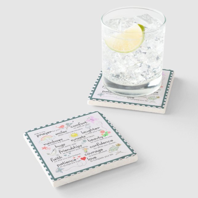 Dessous-de-verre En Pierre Ma prière pour vous (Côté)