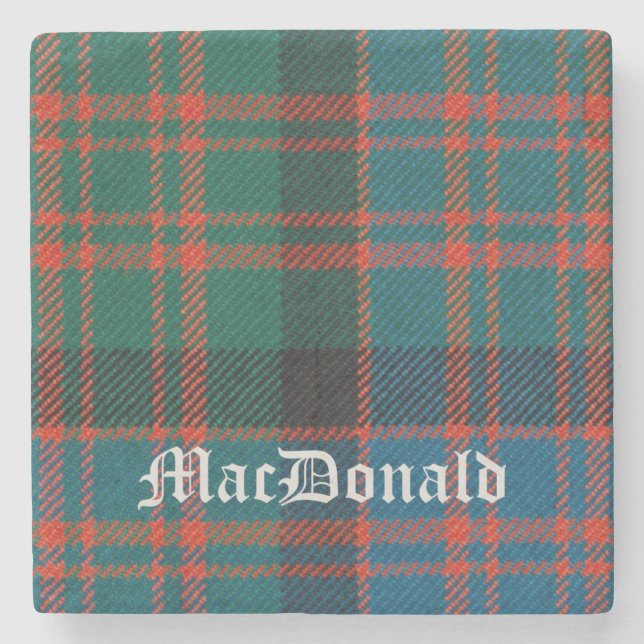 Dessous-de-verre En Pierre MacDonald, MacDonald Scottish Tartan, MacDonald (Devant)