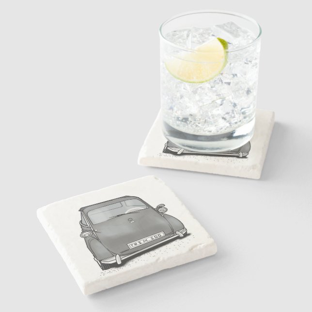 Dessous-de-verre En Pierre machine rétro (Côté)