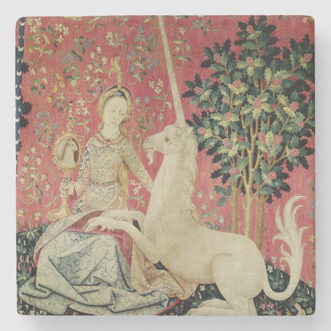 Dessous-de-verre En Pierre Madame et la licorne : 'Sight (Devant)