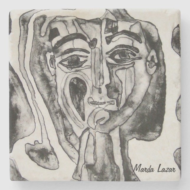 Dessous-de-verre En Pierre Madame Touché (Devant)