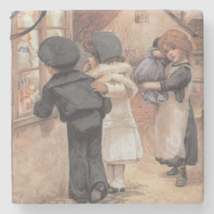 Dessous-de-verre En Pierre Magazine de "bulles" de publicité par affichage