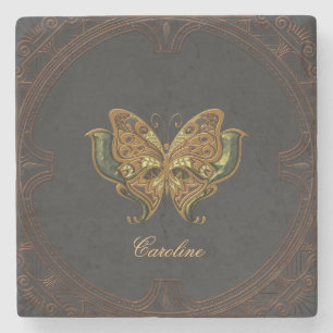 Dessous-de-verre En Pierre Magnifique papillon élégant.
