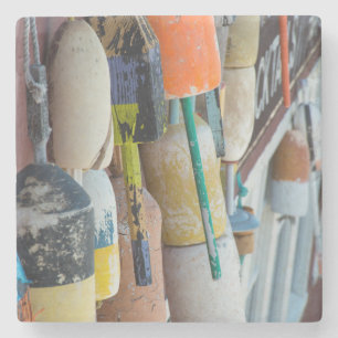 Dessous-de-verre En Pierre Maine, Bar Harbour. Bouées colorées de trappes à h