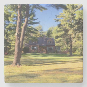 Dessous-de-verre En Pierre Maison avec pins