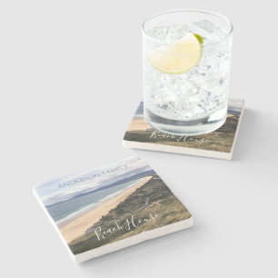 Dessous-de-verre En Pierre Maison de plage avec vue personnalisée sur la mont