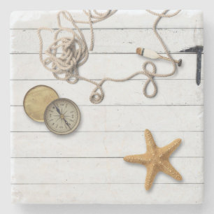 Dessous-de-verre En Pierre Maison de plage Dessous de verre de pierre