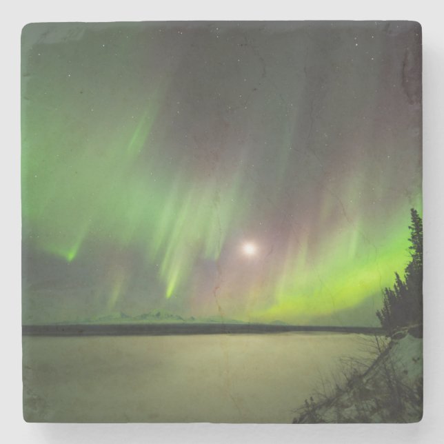 Dessous-de-verre En Pierre Majestic Aurora (Devant)