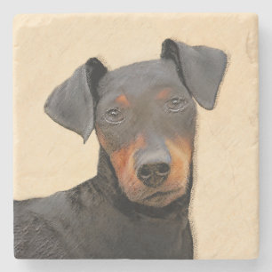 Dessous-de-verre En Pierre Manchester Terrier Peinture Art animal original