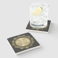Mandala floral or 50le mariage sur noir