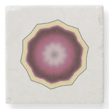 Mandala Kaleidoscope Design violet sur gris