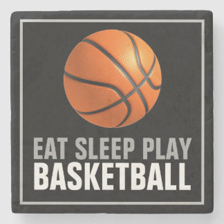 Dessous-de-verre En Pierre Manger Sommeil Jouer Basket-Ball Artwork Motivatio