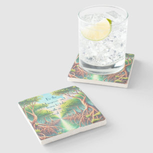 Dessous-de-verre En Pierre Mangrove & Citation
