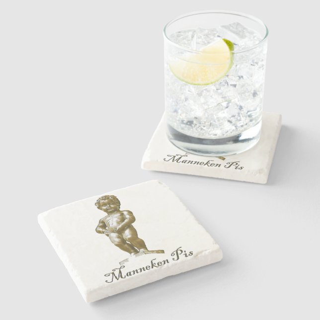 Dessous-de-verre En Pierre Manneken Pis - Belgique - Bruxelles - Bruxelles (Côté)