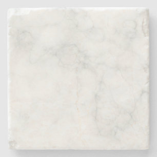 Dessous-de-verre En Pierre Marbre Blanc Moderne
