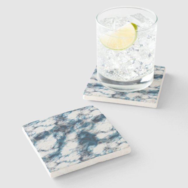 Dessous-de-verre En Pierre Marbre bleu (Côté)