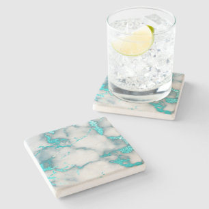 Dessous-de-verre En Pierre Marbre turquoise turquoise