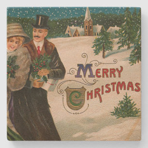 Dessous-de-verre En Pierre Marche de Noël