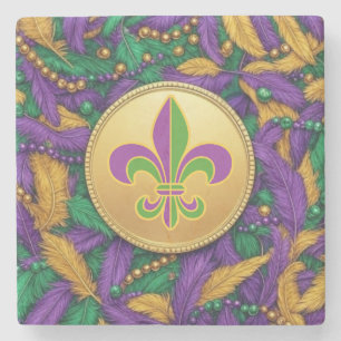 Dessous-de-verre En Pierre Mardi Gras Fleur de lis