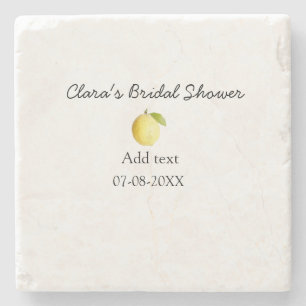 Dessous-de-verre En Pierre Mariage lemon simple moderne minimaliste rustique 