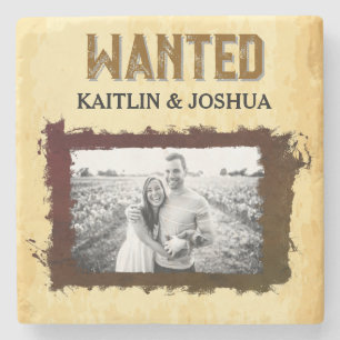 Dessous-de-verre En Pierre Mariage occidental rustique 🤠 photo RECHERCHÉE