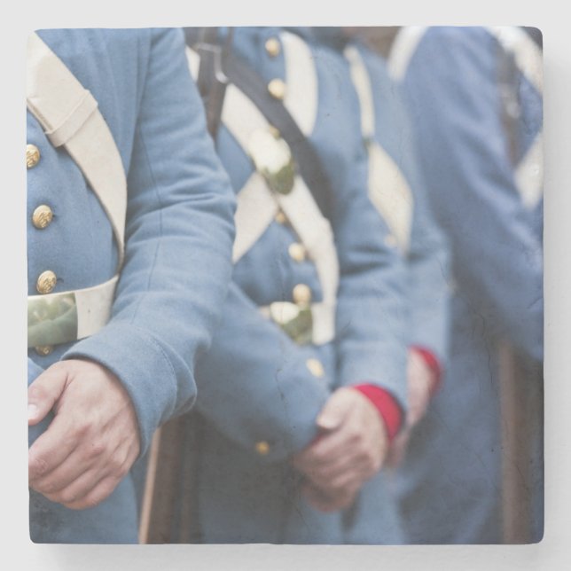 Dessous-de-verre En Pierre Marines civiles de Guerre-ère des USA, militaires (Devant)