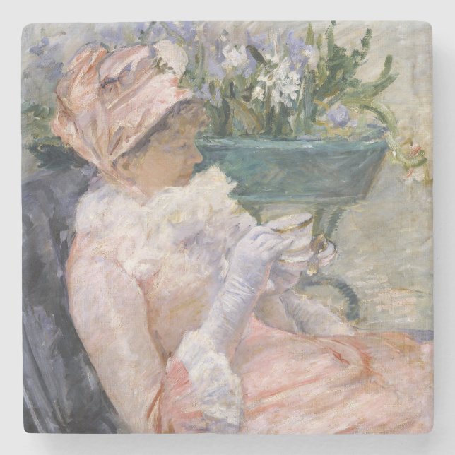 Dessous-de-verre En Pierre Mary Cassatt - La Coupe du Thé (Devant)