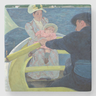 Dessous-de-verre En Pierre Mary Cassatt - La Partie en barque