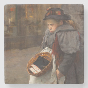 Dessous-de-verre En Pierre Matchstick Girl pauvre rue Urchin Pauvreté urbaine