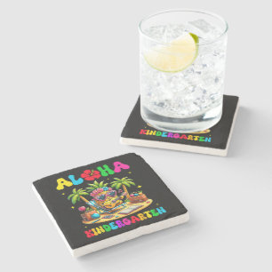 Dessous-de-verre En Pierre Maternelle Aloha Ananas Hawaï Rentree Scolaire