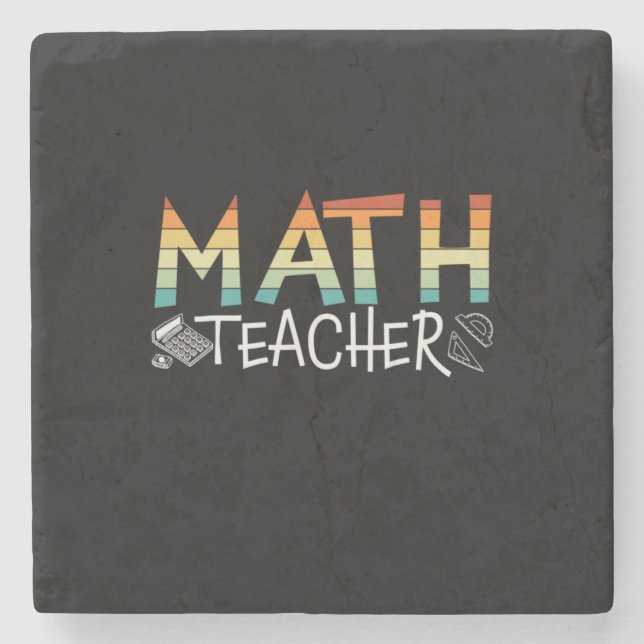 Dessous-de-verre En Pierre Math Teacher (Devant)