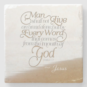 Dessous-de-verre En Pierre Matthew 4:4 On shall not live on bread alone
