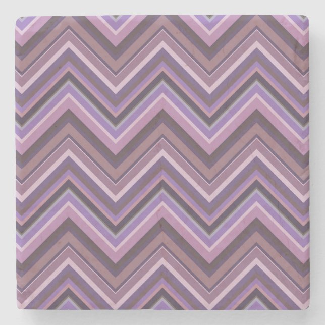 Dessous-de-verre En Pierre Mauve zigzag stripes (Devant)