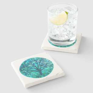 Dessous-de-verre En Pierre Médaillon d'arbre