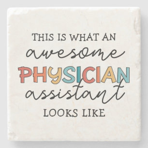 Dessous-de-verre En Pierre Médecin Assistant Funny Awesome PA Cadeaux