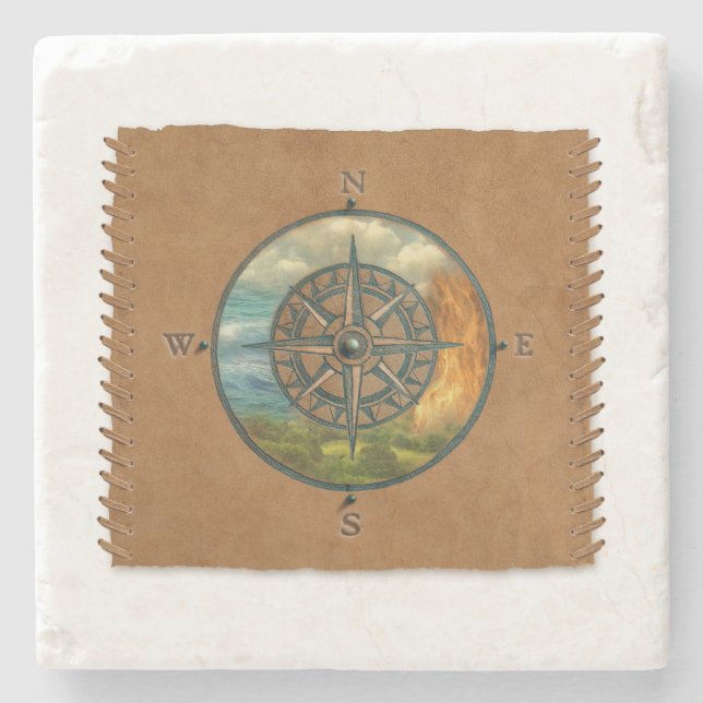 Dessous-de-verre En Pierre Medicine Wheel - Coaster (Devant)