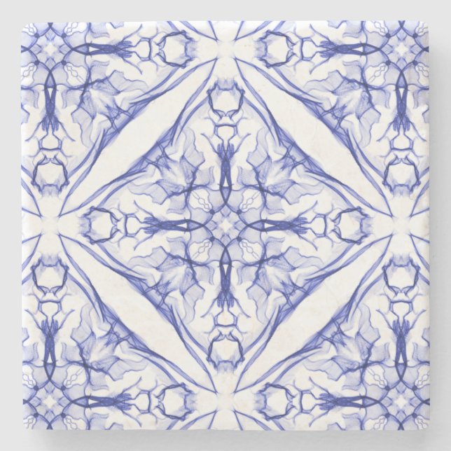 Dessous-de-verre En Pierre Médiéval Bleu (Devant)