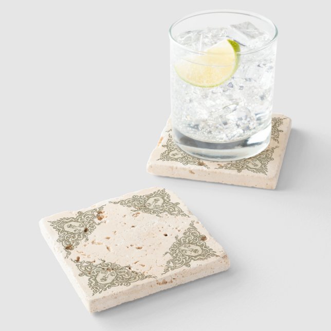 Dessous-de-verre En Pierre Medusa par Walter Crane (Côté)