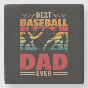 Dessous-de-verre En Pierre Meilleur papa de baseball