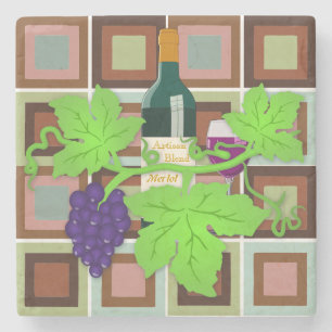 Dessous-de-verre En Pierre Mélange artistique Merlot