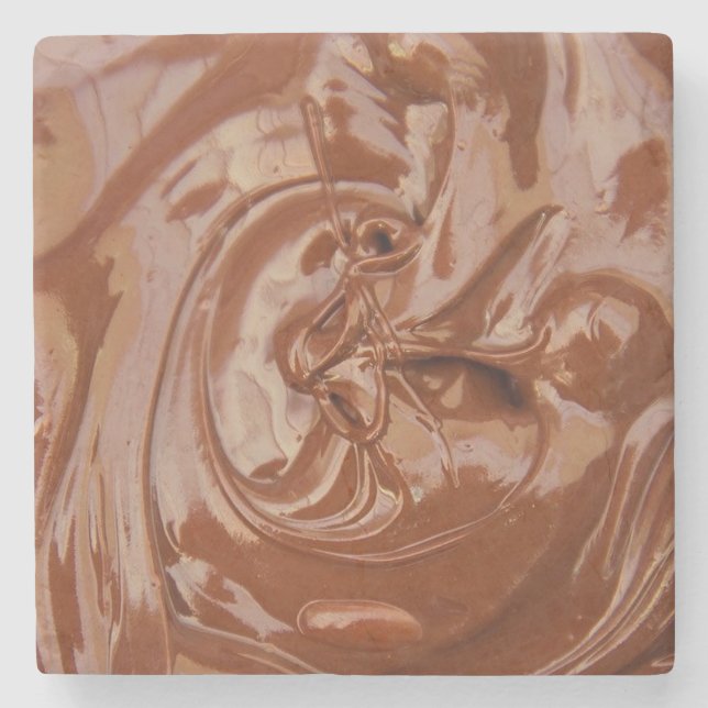Dessous-de-verre En Pierre Melted chocolate texture (Devant)