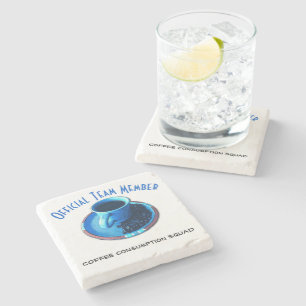Dessous-de-verre En Pierre Membre de l'équipe Coffee Consumed Squad personn