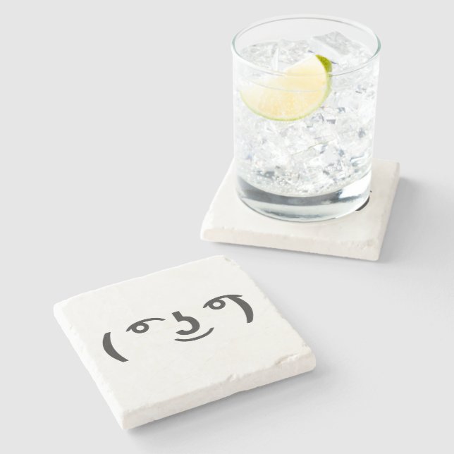 Dessous-de-verre En Pierre Memes Lenny face ( ͡° ͜ʖ ͡°)  Émoticône texte (Côté)