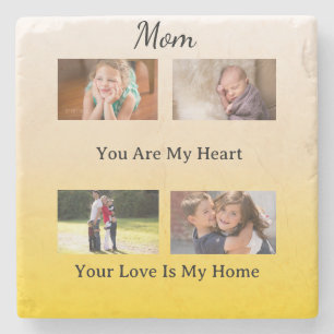 Dessous-de-verre En Pierre Mémoire élégante - Maman, votre amour est chez moi