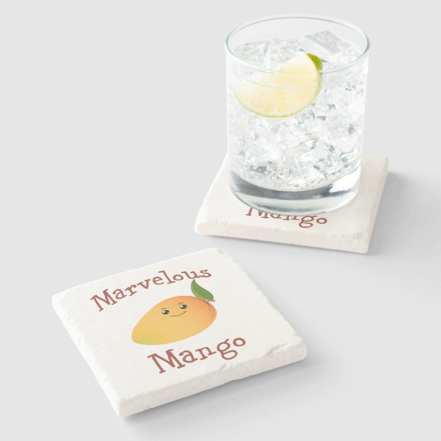 Dessous-de-verre En Pierre Merveilleux Mango (Côté)