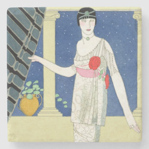 Dessous-de-verre En Pierre Mes invités ne sont pas arrivés, illustration d'un