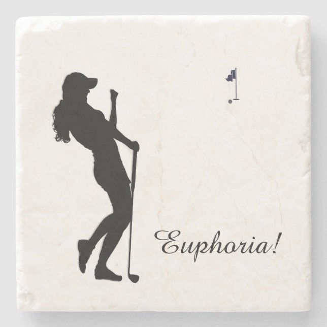 Dessous-de-verre En Pierre Mesdames Golfer (Devant)