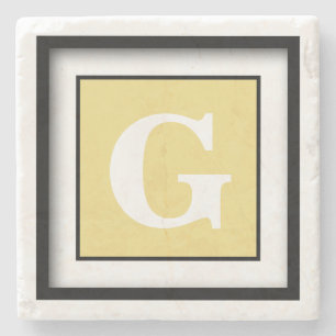 Dessous-de-verre En Pierre Métal En Cuir Tampé Formel Monochromatique