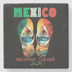 Dessous-de-verre En Pierre Mexique Flip Flop Vacances Tropical Getaway Design