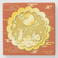 Mi-automne Festival Gold Mooncake Moon Rabbit